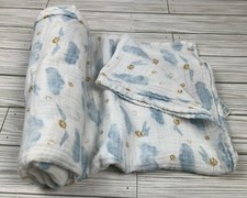 ADEN  ANAIS Harry Potter Muslin Baby Blanket Swaddle Lovey Blue White Clouds