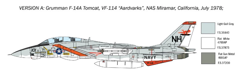 ITALERI 1414 F-14A Tomcat - Immagine 3 di 4