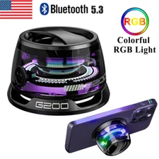 G200 Portable Mini Magnetic Bluetooth Speaker RGB Light Phone Holder Phone Stand
