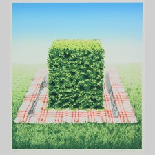 Ingrid Webendörfer. Picknick. Farblithografie. 1973