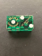 Palms 2006 St. Patricks Day Special edition LAS  VEGAS NEVADA CASINO DICE Rare