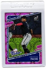 2021 Donruss Cristian Pache #TR4 The Rookies Pink Fireworks