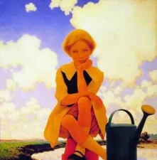 aceo art card Mary, Mary Quite Contrary by Maxfield Parrish