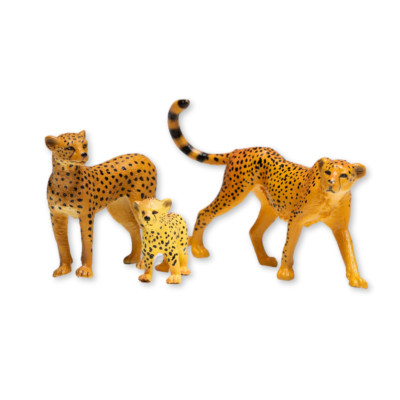 ZAGA Toys Cheetah Family, Realistic Animals for Hands on Play! Hand Painted!