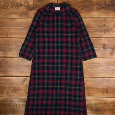 Vintage Pendleton Wool Coat M 70s Talon Zip Night Coat Usa Made Plaid Red Zip