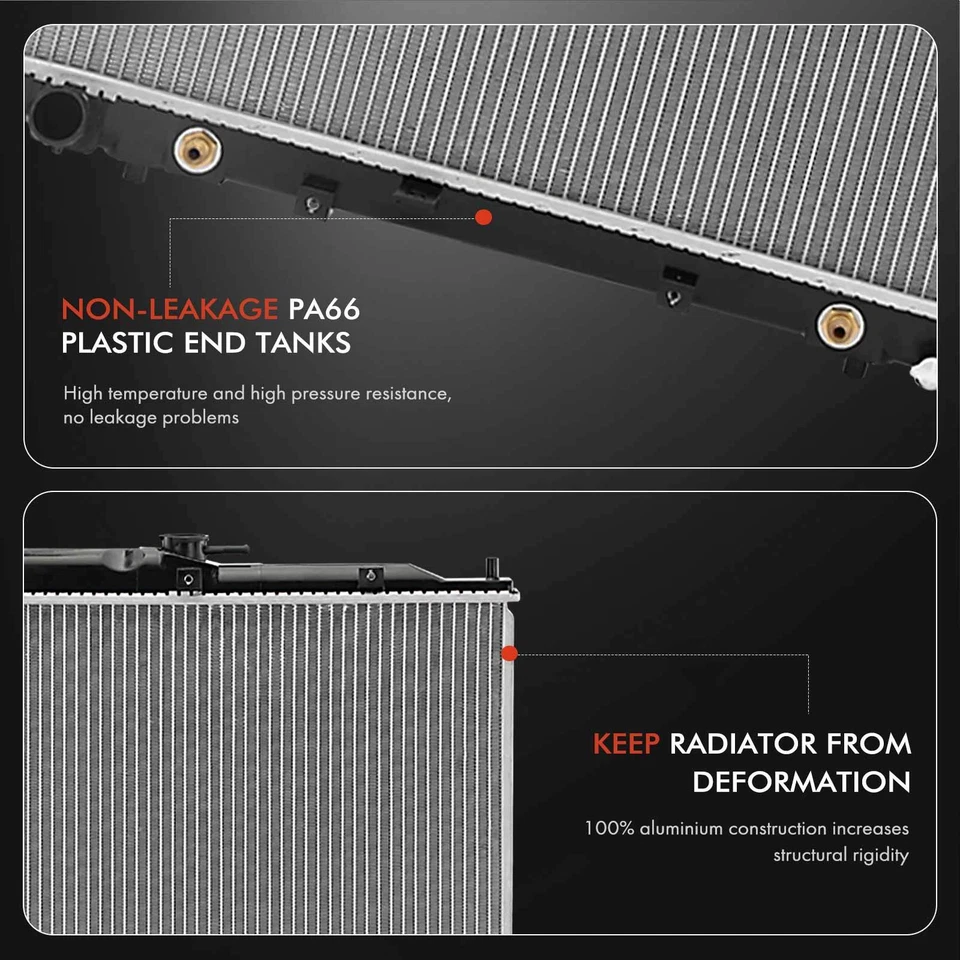 Kit de montagem de radiador e ventilador de refrigeração para Honda Ridgeline 2006 2007 2008 V6 3.5L - Imagem 4 de 4