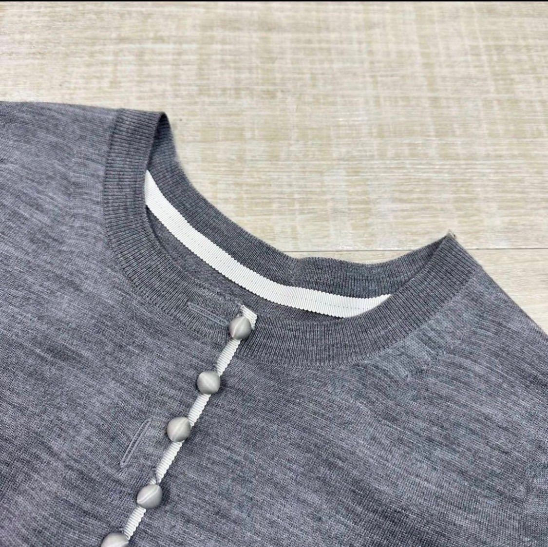 sacai Different material docking back flare Cardi… - image 5