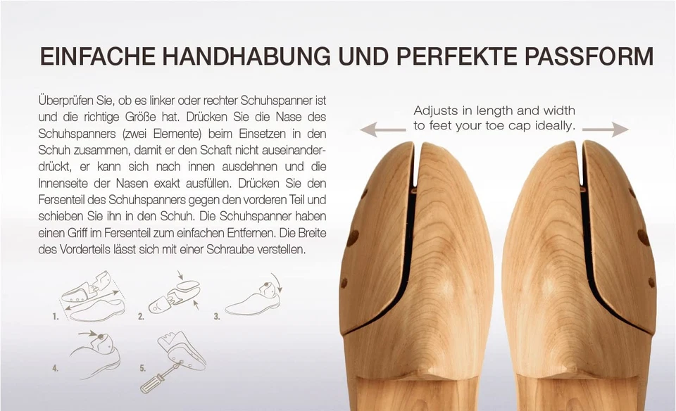 Schuhspanner Zedernholz, Schuhdehner Schuhweiter Extrastark, Knickschutz Sch... - Bild 4 von 4