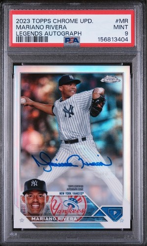 2023 Topps Chrome Update Mariano Rivera Legends Auto #MR PSA 9 /50