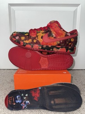 Size 9.5 Nike Dunk SB Low The Wizard of Oz x Poppy Field Men's Shoes New