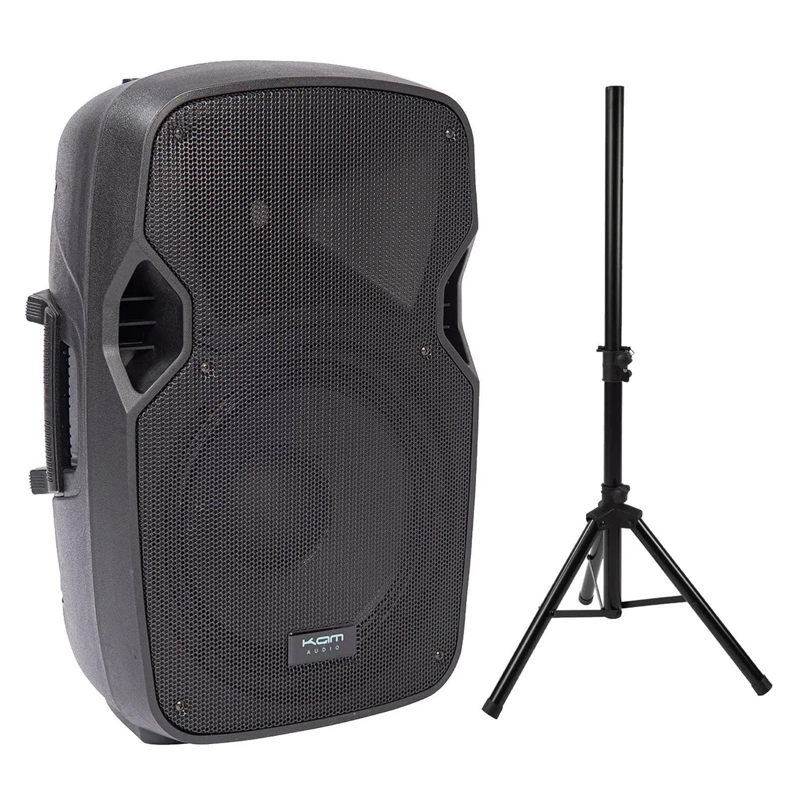 Kam RZ12ABT Portable 12"" PA Speaker with Bluetooth and Speaker Stand