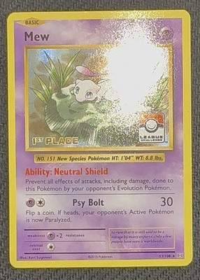 Mew 1st Place - Pokemon League Promo | eBay