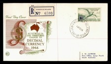 DR WHO 1966 NORFOLK ISLAND FDC OVPT $1 DECIMAL CURRENCY WSC CACHET M71481