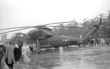 USAF, Sikorsky H-37a, 57-1661, at Ramstein, in 1961, 35mm size NEGATIVE