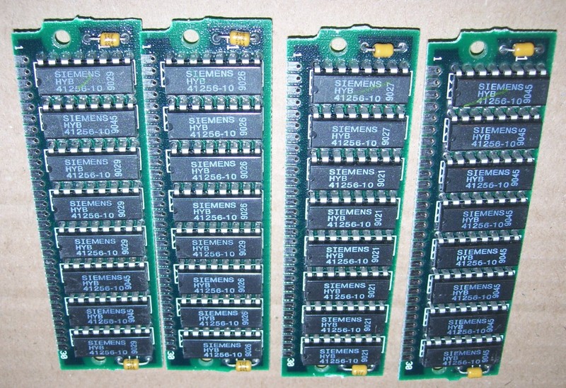 Commodore Amiga Atari 520 1040 STE Computer 4 x 256K 30 Pin Simms 10ns TESTED OK