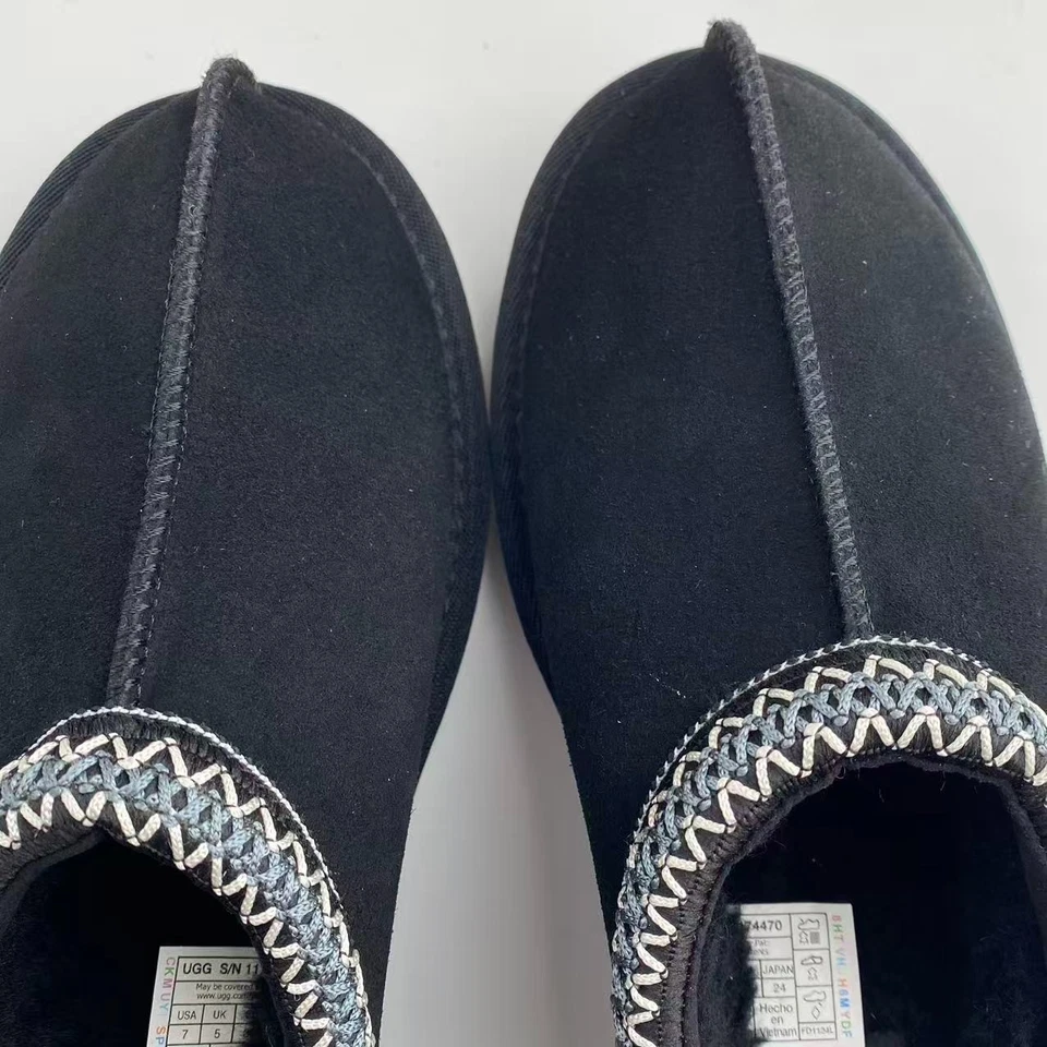 Zapatos para mujer UGG Tasman II negros para mujer gamuza superior lana pantuflas EE. UU. 6-11 Foto 2 de 4