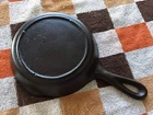 Vintage Cleaned Lodge Skillet No.3 Three Notch Heat Ring Sits Flat No Cracks