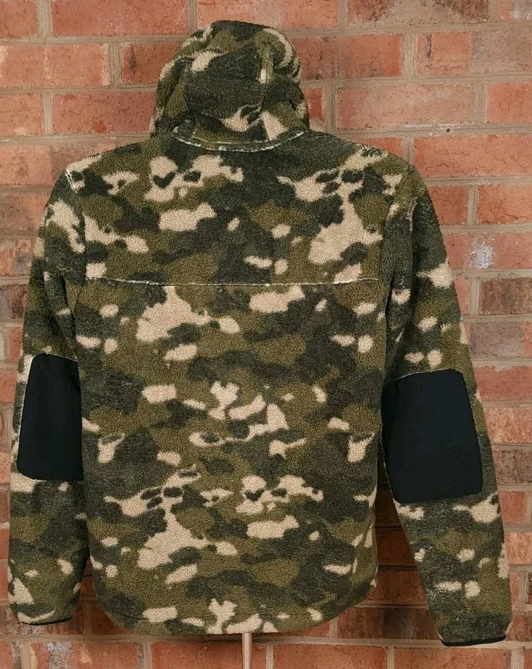 The North Face Camo Campshire Mens Small Hooded Jacket Green Sherpa - Image 4 of 4