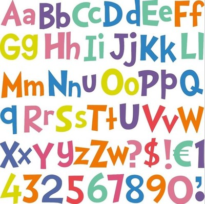 2 Inch Cute Colorful Iron On Letters Iron on Numbers Heat Transfer Letters Pa...
