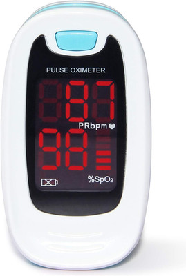 CMS50M Fingertip Pulse Oximeter Blood Oxygen Saturation Monitor with Lanyard Blu