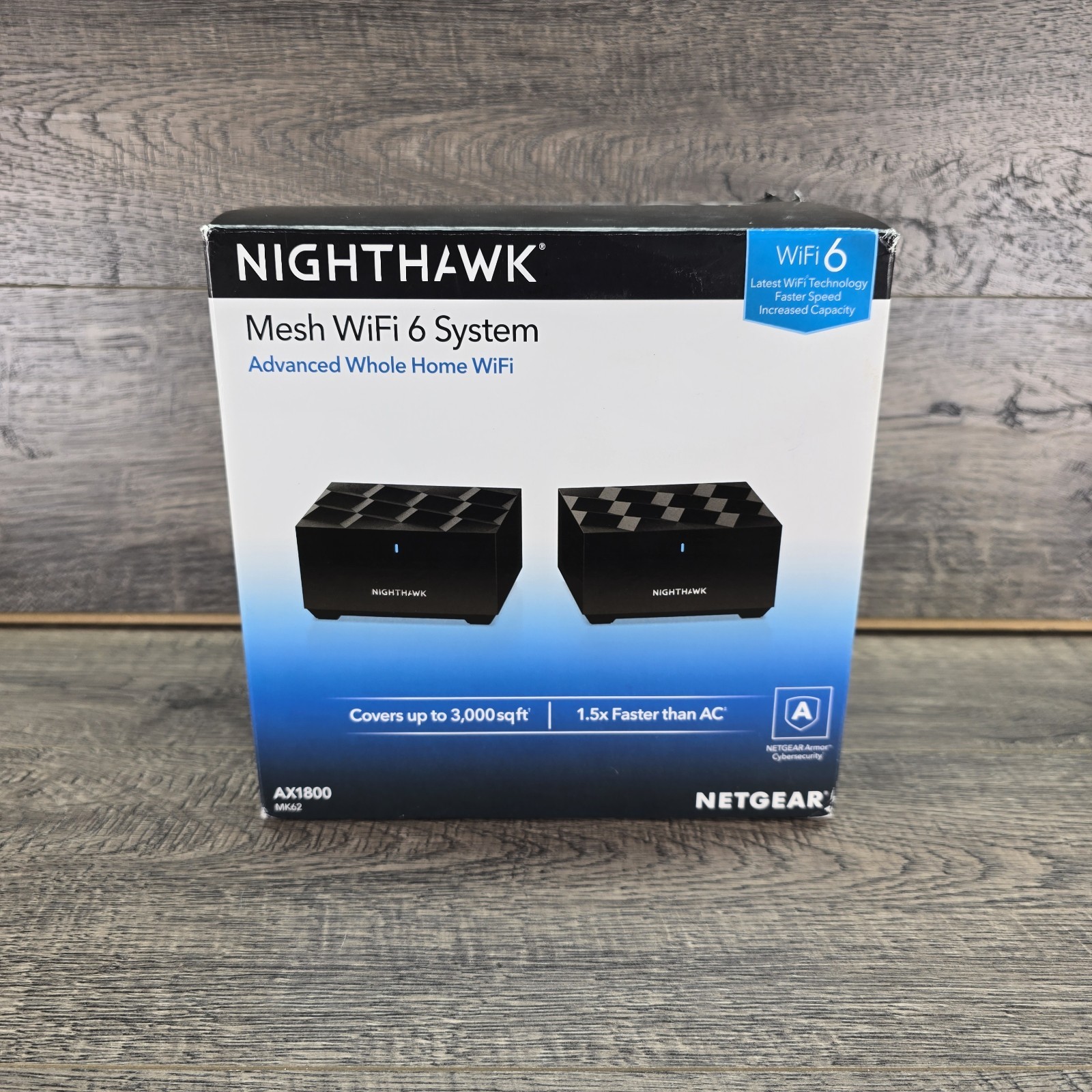 NETGEAR Nighthawk Dual-Band Mesh Router Wi-Fi System AX1800 MK62 - New Open Box