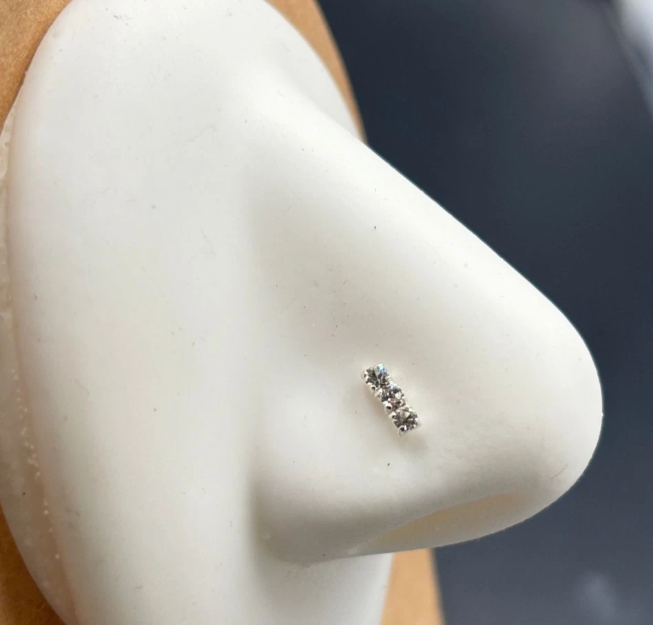 Set da 20 Pz. Orecchini da  naso Argento Sterling 925 Nickel Free 4 Modelli - Immagine 4 di 4