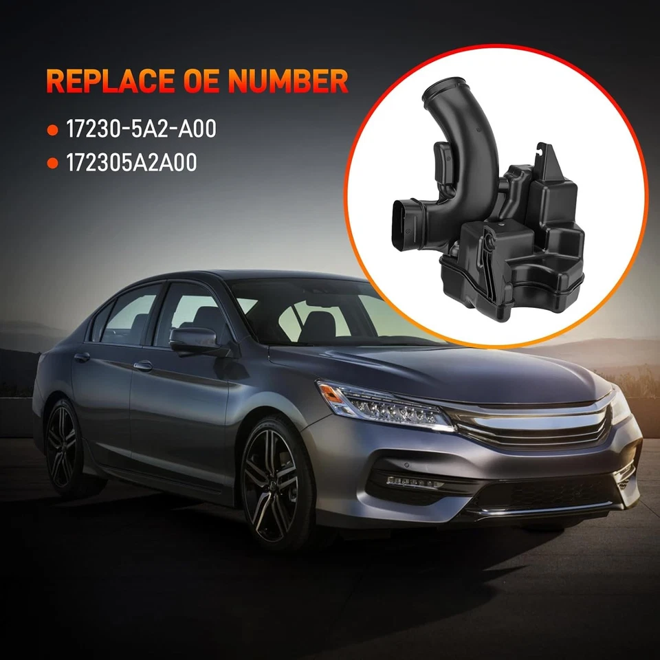 Câmara ressonadora limpador de ar motor inferior compatível com 2013-2017 Honda Accord - Imagem 2 de 4