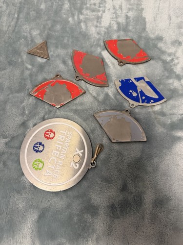 Spartan Medal And Wedges Lot No Lanyards.