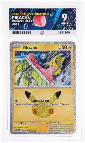 ACE 9 Pikachu 032/128 30th Celebration Pokemon Mint