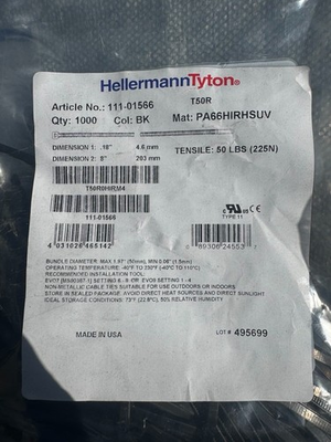 #ad #ad Black HellermannTyton Zip ties Mat: PA66UV Quantity of 1000 in a package. $75.00
