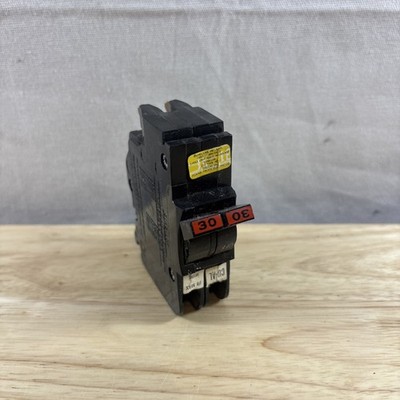 FPE Federal Pacific 30 Amp 2 Pole NC230 Stab-Lok Breaker Mini THIN NC red handle