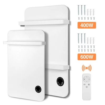 MARKENLOS Handtuchtrockner Infrarotheizung 400/600W mit Fernbedienung & WLAN-App-Steuerung