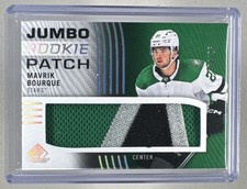 Mavrik Bourque 2024 Upper Deck SP Game Used #JRP-MB Rookie Jumbo Patch RC /25