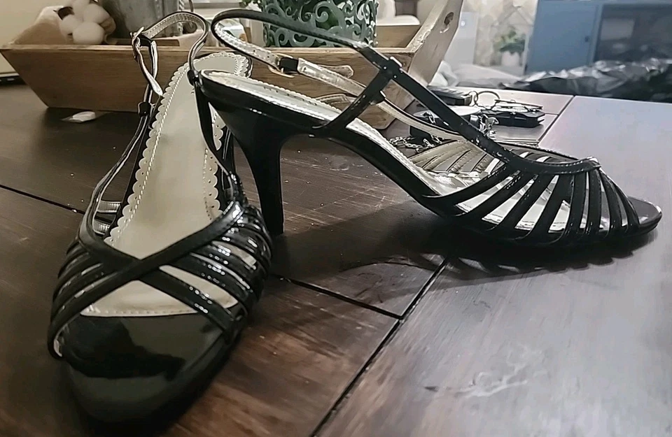 Mujer Vintage Bijou New York Talla 10M Tirantes 3.5" Tacón Foto 3 de 4