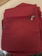 Travelon Anti-Theft Red Crossbody Sling Backpack Bag Locking Zippers RFID Pocket