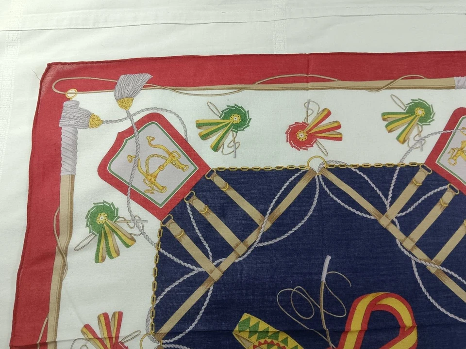 Celine Paris Algodón Bufanda Bufandas Diadema Patrón Vintage 17"×17" Foto 2 de 4