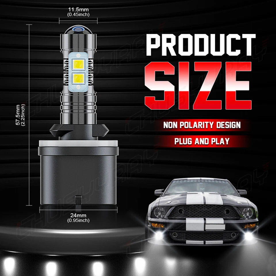 894 + 895 LED Headlight Combo Bulbs For Arctic Cat ZRT 600 800 Limited 2000-2002 - Image 4 of 4