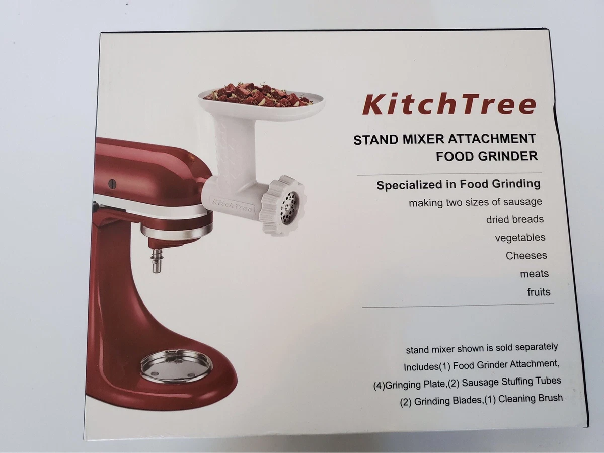 KITCHTREE Meat Grinder Attachment for KitchenAid Stand Mixers Includes Food  Grinder Attachment and Sausage Stuffer Attachment