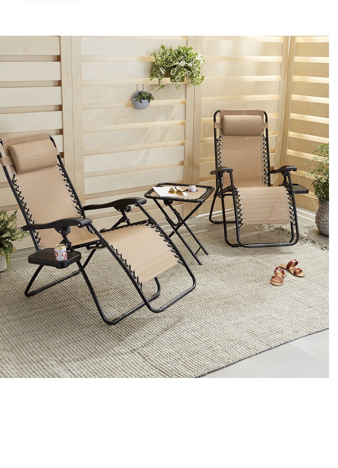Fauteuils relax pliants avec table pour soulager le dos après le travail