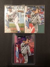 2020 topps chrome Clayton Kershaw Pink Refractor + Series 1 Base & Update Base