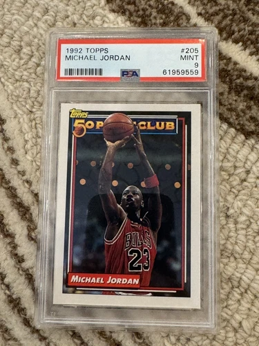 1992 Topps #205 Michael Jordan Card 50 point club. - Graded PSA 9 Mint