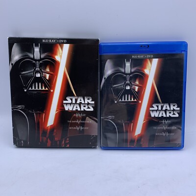 Star Wars Trilogy: IV V VI  (Blu-ray + DVD, 2013, 6-Disc Set) W/ Slipcover