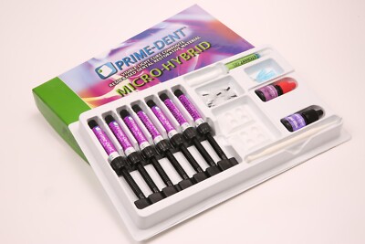 Prime-Dent VLC Light Cure Micro-Hybrid Dental Resin Composite 7 Syringe Kit