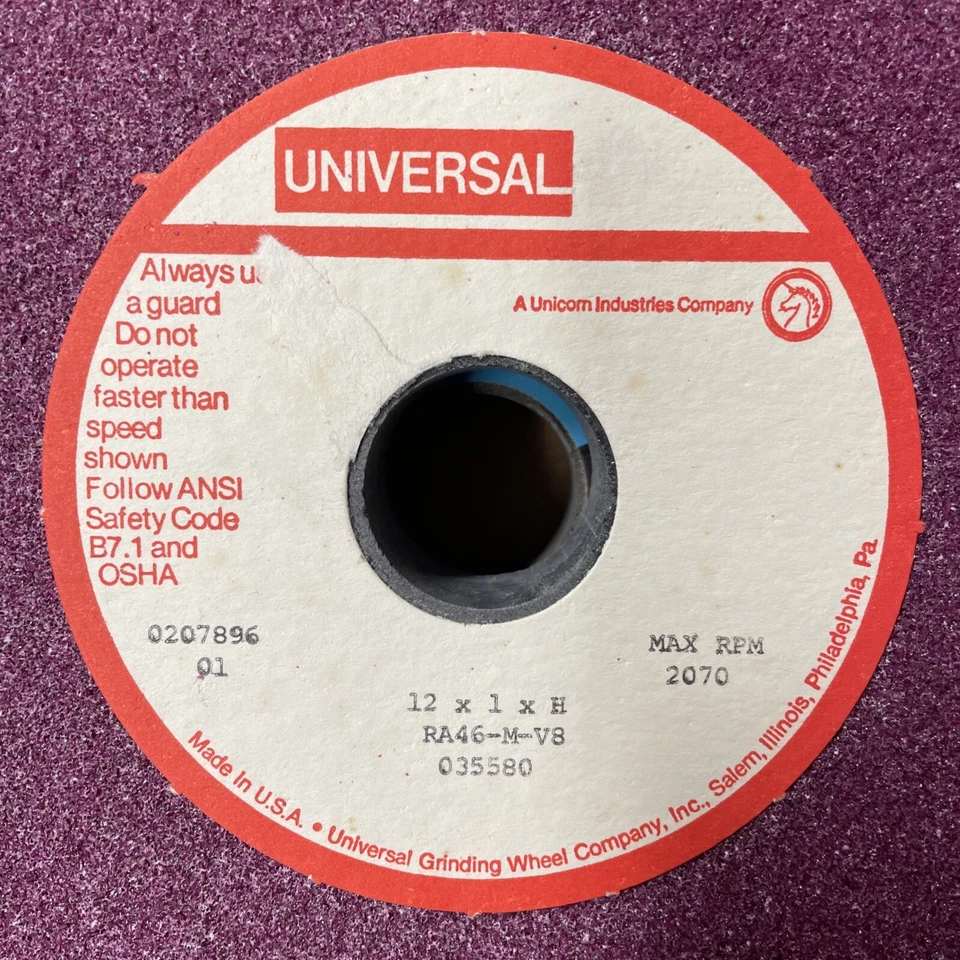 *NUEVO* Muela/disco universal 12 x 1 x 1 2070 RPM uso comercial RA-46M-V8 Foto 3 de 4