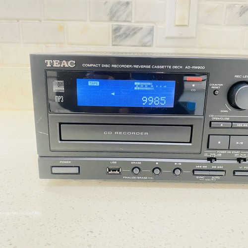 TEAC AD-RW900 Compact Disc Recorder Reverse Cassette Deck USB Black Read Below.. - Picture 2 of 24