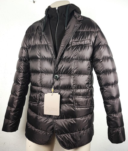 HERNO PI067UR Down Jacket piumino designer giacca uomo taglia 50 nuovo con etichetta - Foto 12 di 24