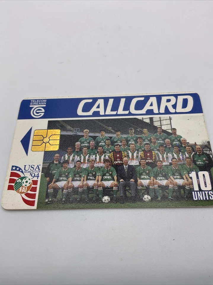 Telecom Eireann 10 Unit Phone Card 1994 FIFA World Cup Squad- Souvenir - Image 3 of 4