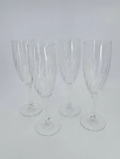 7.75" CHAMPAGNE/ Wine Glasses, Set of 4 GLASS SWIRL