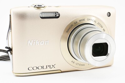 READ MINT] Nikon COOLPIX S3300 GOLD 16.0MP 6x Compact Digital