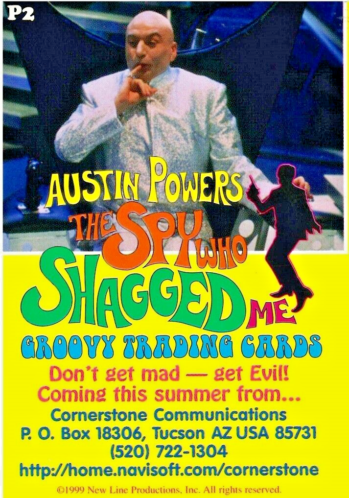1999 Cornerstone Austin Powers The Spy Who Shagged Me Promo Cards - P2 P3 P4 P5 - Picture 3 of 10